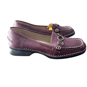Dockers Women’s Plum Purple‎ Leather Horsebit Loafers Comfort Shoes 6 1/2M